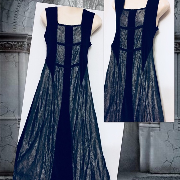 Cykxtees Dresses & Skirts - Vtg CYKXTEES NYC Velvet Dress Festival Renaissance